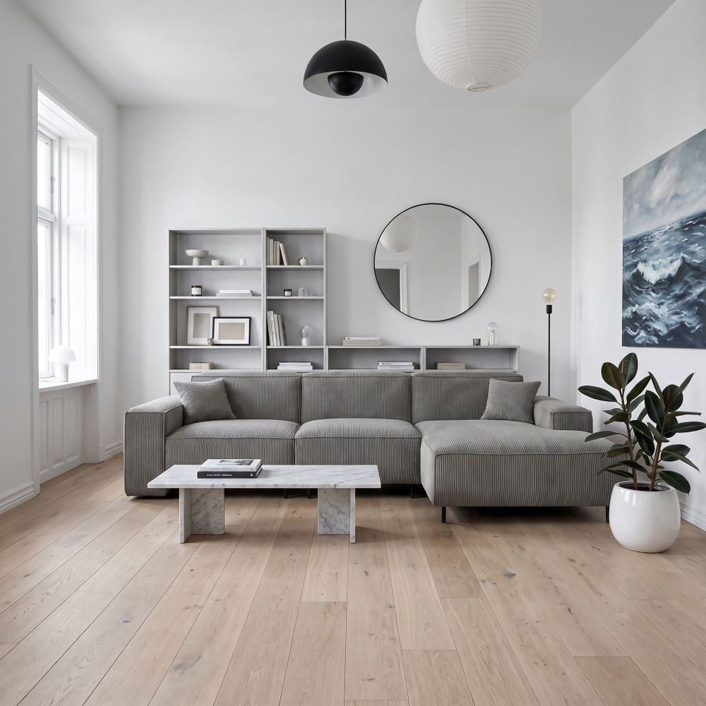 LUGA L HILLS Ecksofa, Scala, Grau
