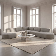 Ecksofa PARMA CORNER 276×276 cm – komfortabel, breit & universal für jedes Wohnzimmer - BOUCLÉ Creme (Loop 2)
