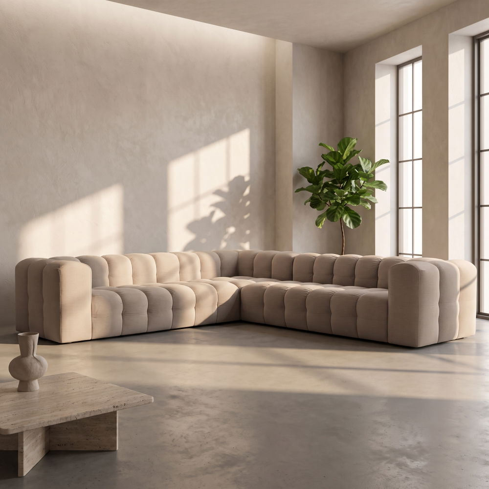 BALOO CORNER Ecksofa 300x300 cm, Moly 11, Beige