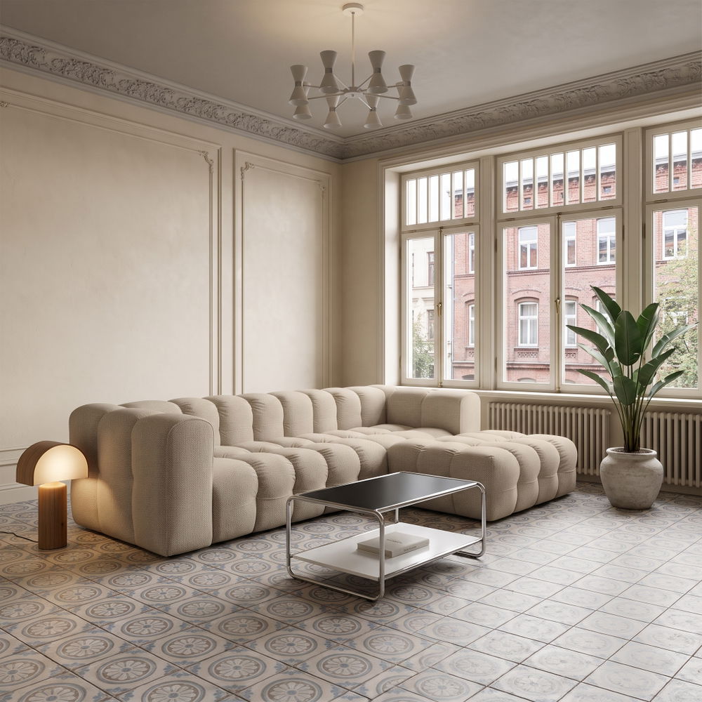 BALOO L Ecksofa, Moly 11, Beige
