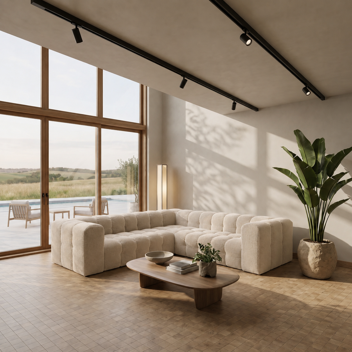BALOO CORNER Ecksofa 270x270 cm, Moly 11, Beige
