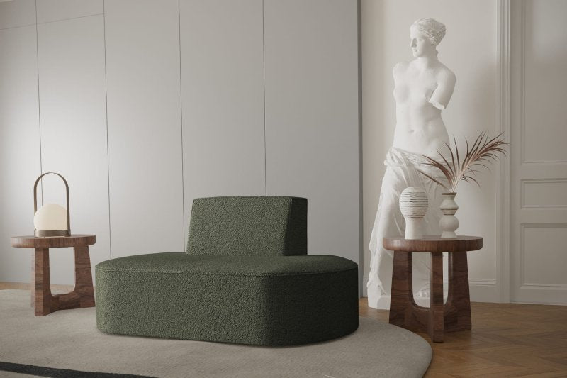 Dalia 1-Sitzer Dunkelgrün Boucle Dekor