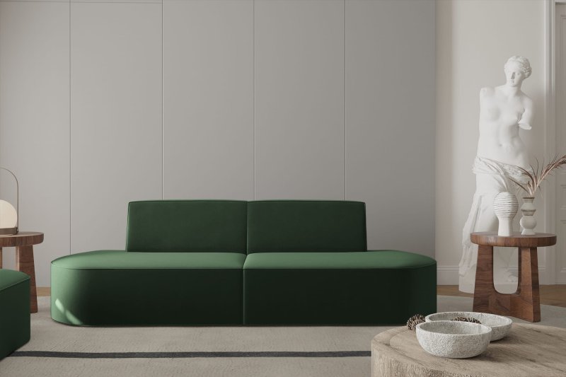 Dalia 2-Sitzer Sofa Grün Stoff Dekor