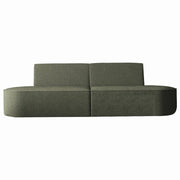 Dalia Sofa 2-Sitzer dunkelgrün Boucle Stoff