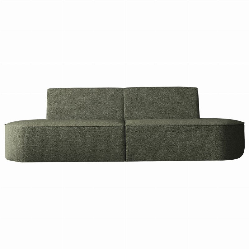Dalia Sofa 2-Sitzer dunkelgrün Boucle Stoff