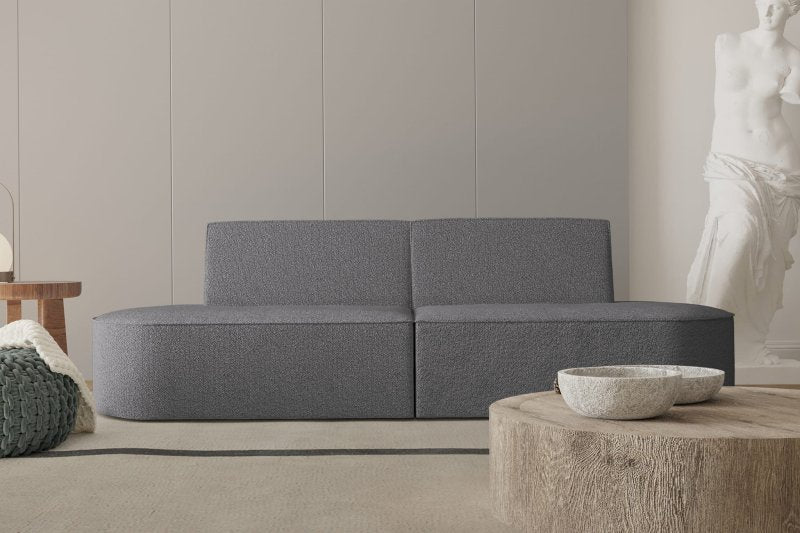 Dalia Sofa 2-Sitzer Graphite Boucle Stoff Dekor