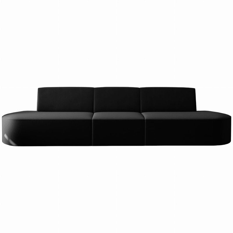 Dalia 3-Sitzer Sofa Schwarz Velvet Stoff
