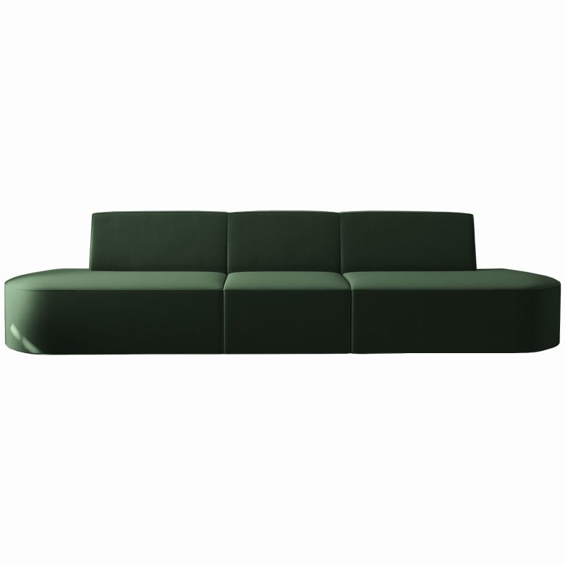 Dalia 3-Sitzer Sofa Grün Velvet Stoff