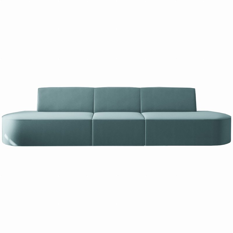 Dalia 3-Sitzer Sofa Blau Velvet Stoff