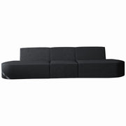 Dalia 3-Sitzer Sofa Schwarz Boucle Stoff