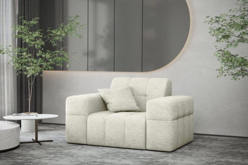 Balia Sessel perfekt harmony 01 Creme Stoff Dekor