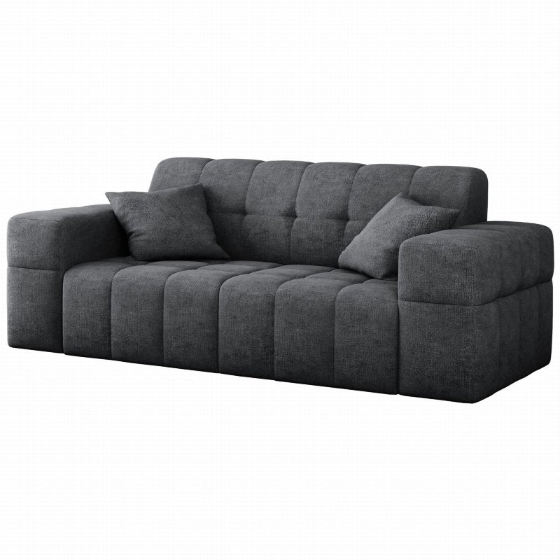 Balia Sofa 2-Sitzer Chenille Grau Stoff
