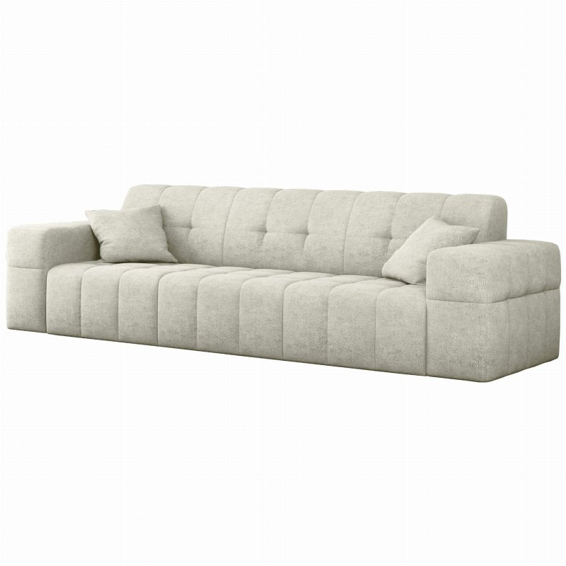 Balia 3-Sitzer Sofa Chenille Creme Stoff