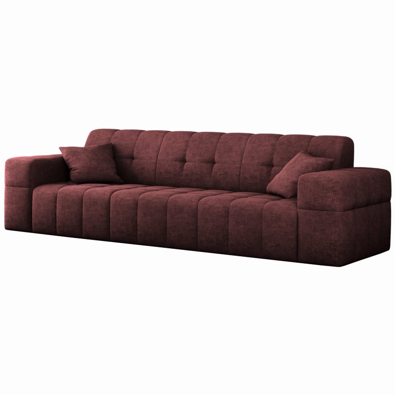 Balia 3-Sitzer Sofa Chenille Rotwein Stoff