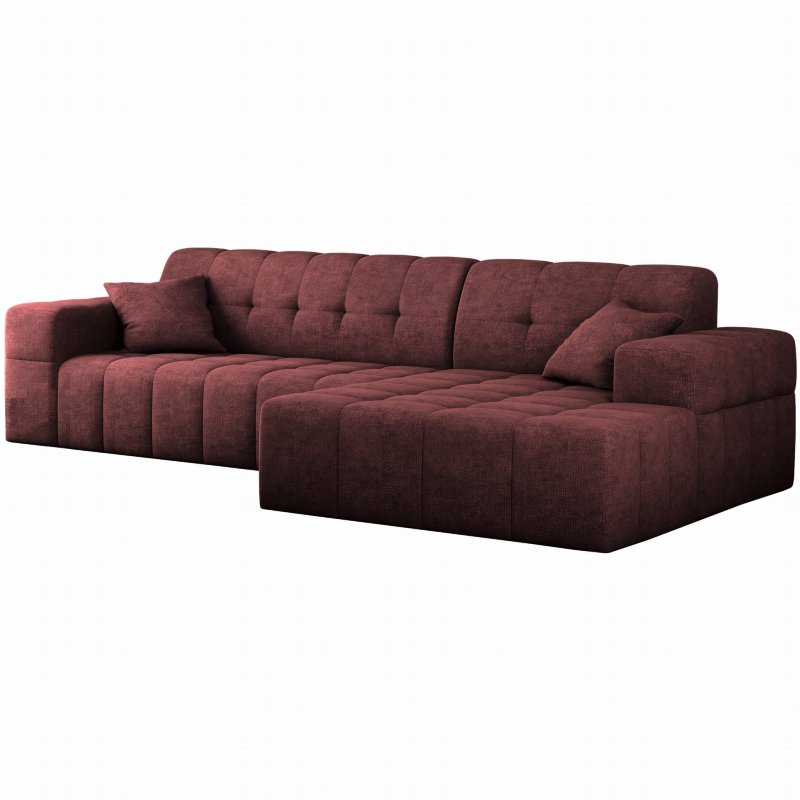 Balia Ecksofa Balia L Rotwein Chenille Stoff Rechts