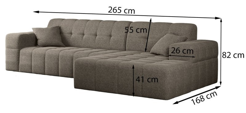 Ecksofa Balia L Abmessungen