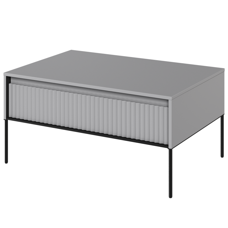 TREND TR-09 Couchtisch in Grau – freistehend auf weißem Hintergrund