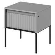 Nachttisch Trend 10 Grau, Moderner Nachttisch TREND TR-10 in stilvoller Schlafzimmer-Einrichtung in Grau