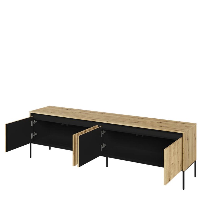 TV‑Schrank TREND TR‑06 in Artisan Eiche mit vier Türen – viel Stauraum für Elektronik, Kabel und DVDs