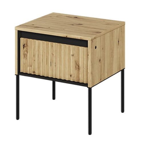 Moderner Nachttisch TREND TR-10 in stilvoller Schlafzimmer-Einrichtung in Artisan Eiche