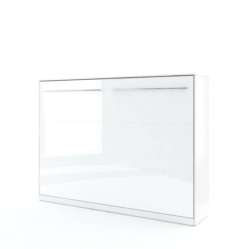 Wandklappbett Concept Pro 4 140x200 Horizontal Lenart Bett Weiß Hochglanz
