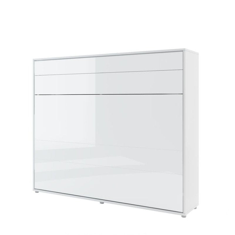 Wandklappbett Bed Concept 160x200 Horizontal Lenart Bett Weiß hochglanz