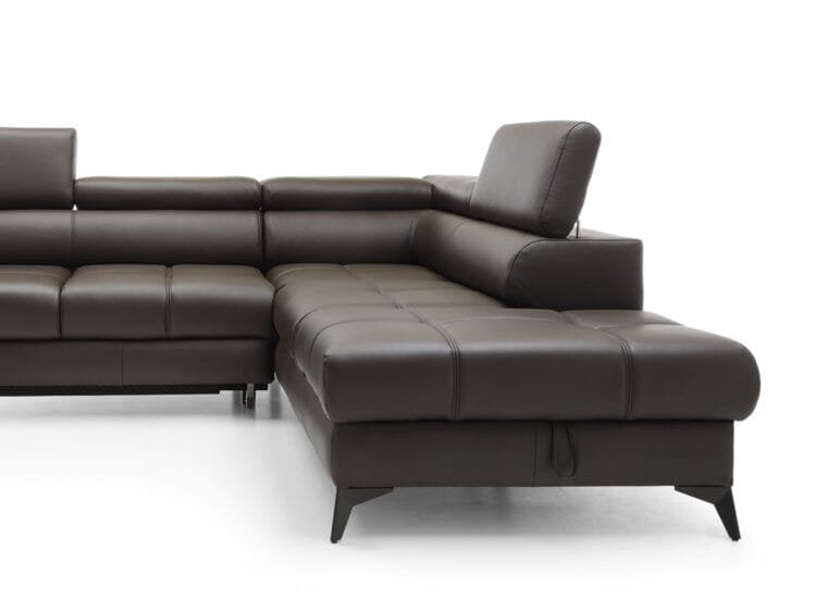 Ecksofa aus Echtleder mit Schlaffunktion MOCCA L-form WERSAL