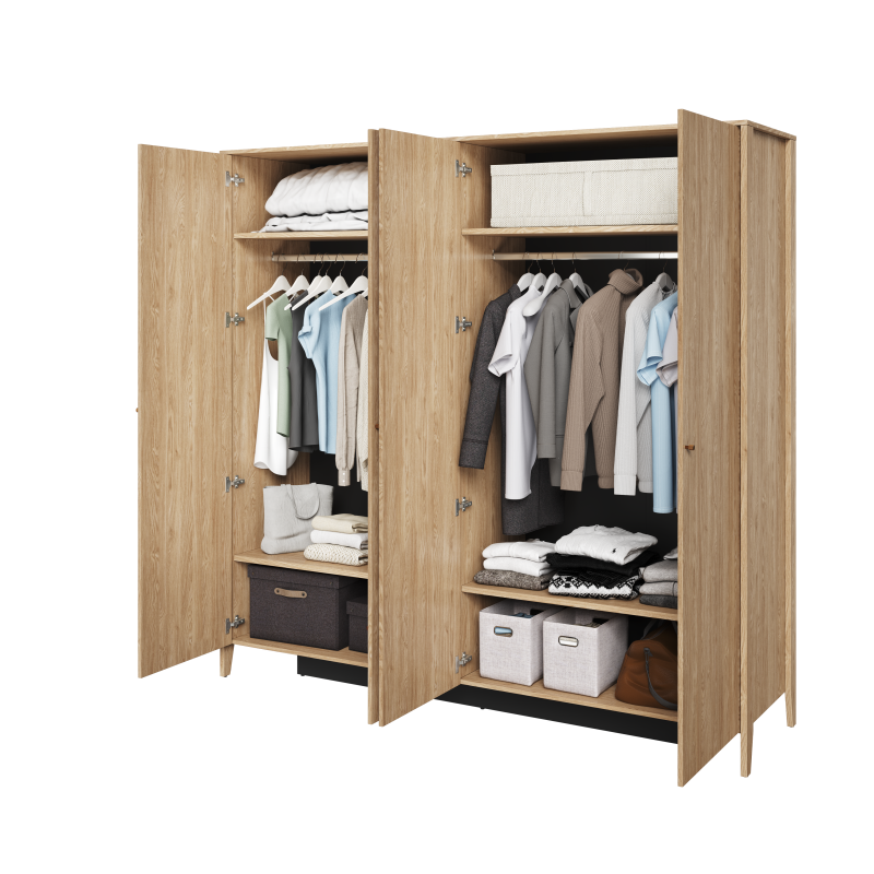 Kleiderschrank COZY 01 Innenraum des Kleiderschranks Dekor