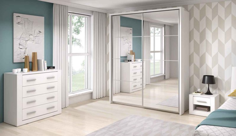 Kleiderschrank ARTI 17 mit zwei Schiebetüren und Spiegeln LENART