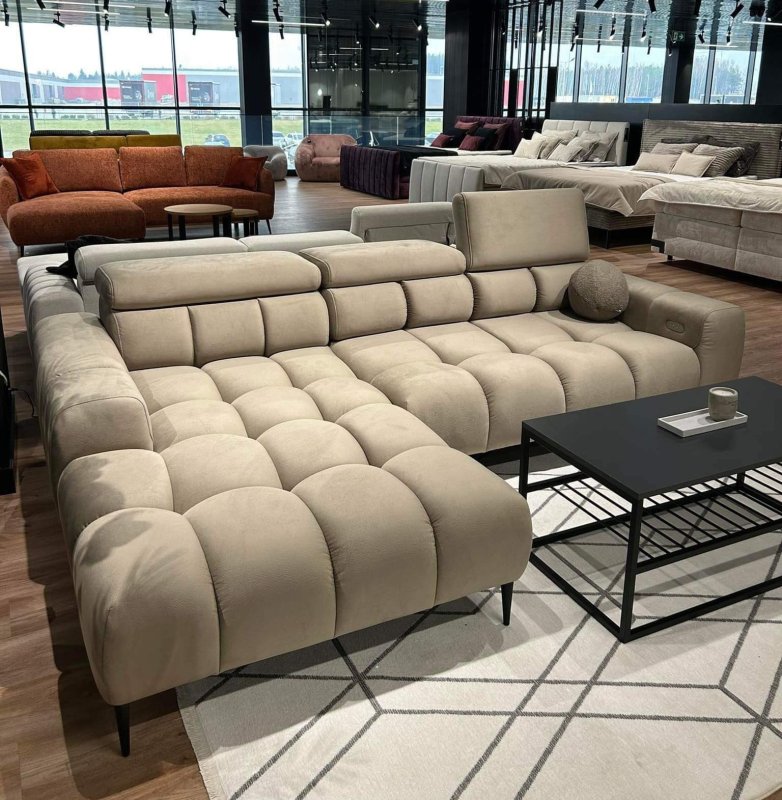 Ecksofa PLAZA MINI mit Relaxfunktion Elektrisch Ausfahrbar