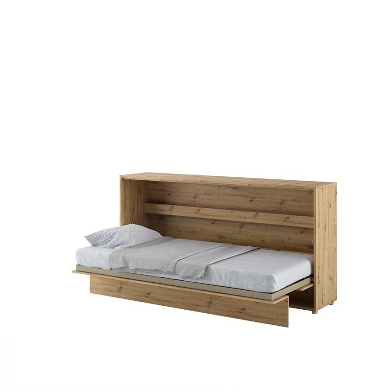 Wandklappbett Bed Concept 90x200 Horizontal Lenart Bett Grau und Eiche Artisan