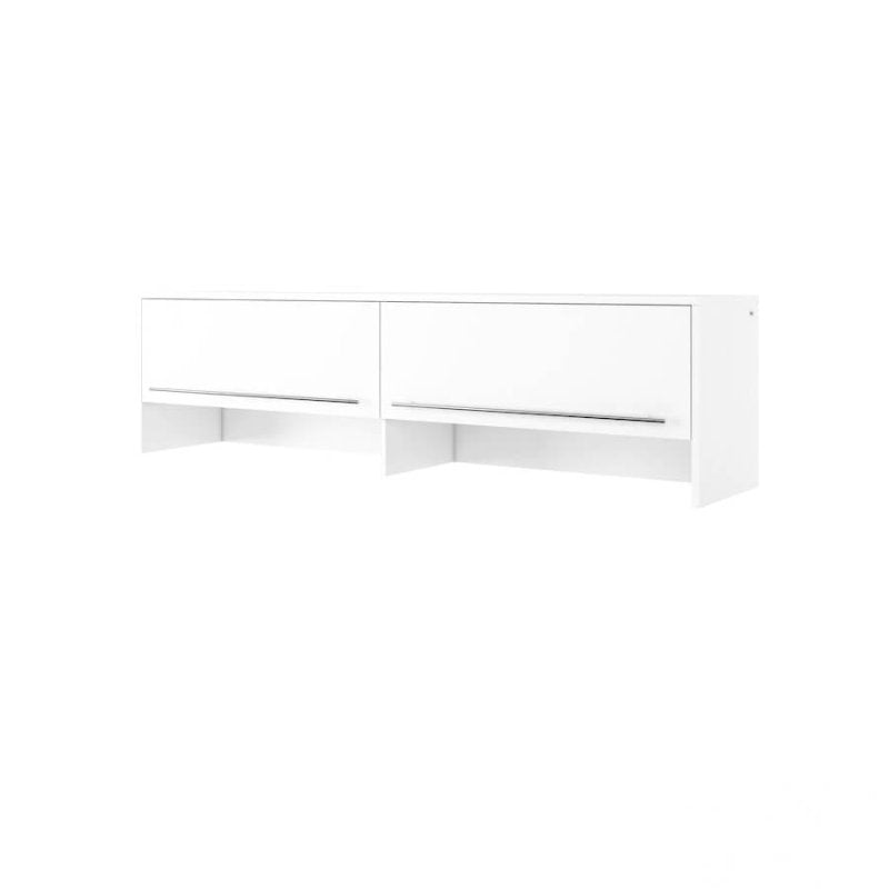 Wandklappbett Concept Pro 4 140x200 Horizontal Lenart Bett Weiß und Weiß Hochglanz