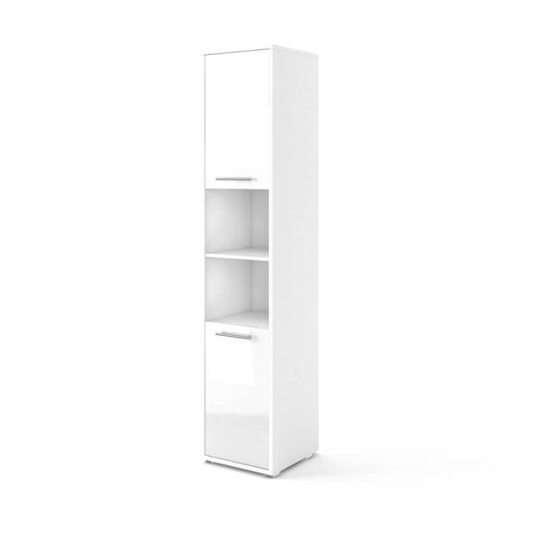 Wandklappbett Concept Pro 3 90x200 Vertikal Lenart Bett Weiß und Weiß Hochglanz