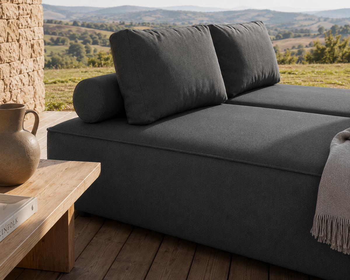 PATIO Doppel Chaiselongue luxuriös Garten bequem für den Außenbereich, Anthrazit