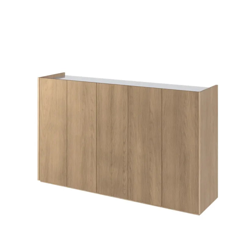 Kommode EASY Schrank mit LEDs EA-01 Eiche / Weiß Hochglanz