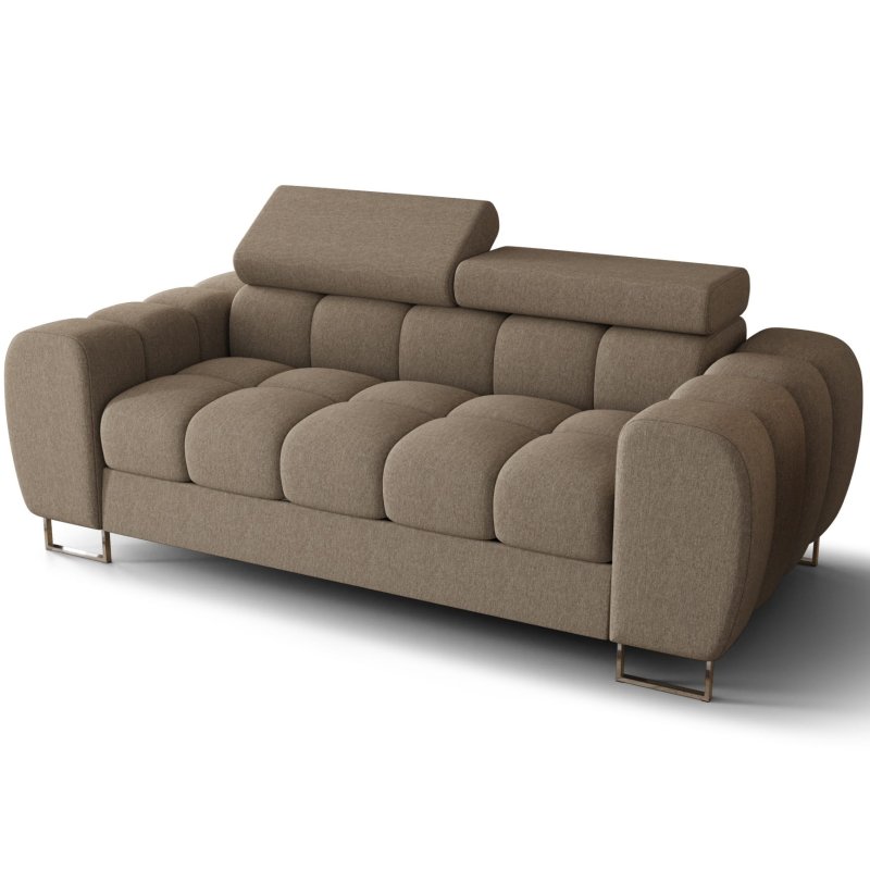 Sofa ASPEN II 2-Sitzer verstellbare 195 cm Kopfstützen Beige