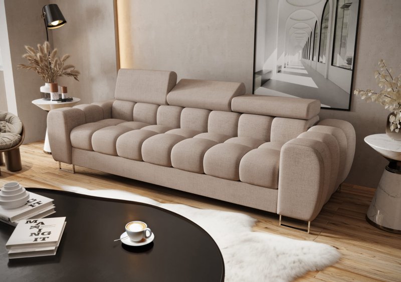 Sofa ASPEN III 3-Sitzer verstellbare Kopfstützen 265 cm