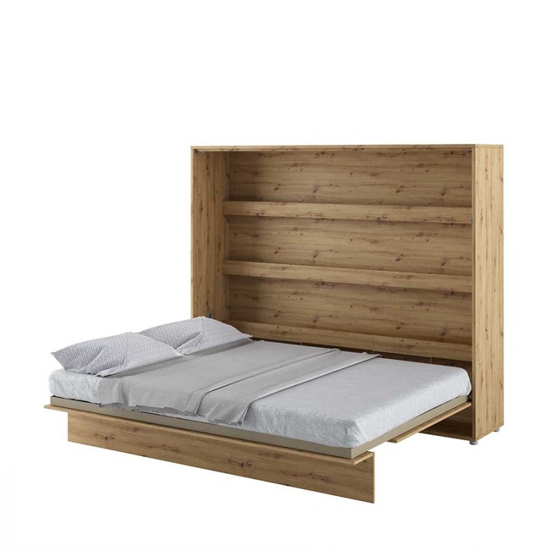 Wandklappbett Bed Concept 160x200 Horizontal Lenart Bett Eiche Grau