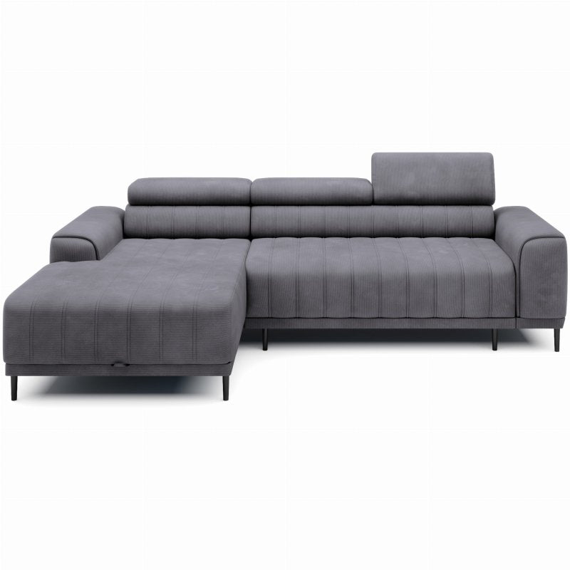 Ecksofa CALDO MINI Relaxfunktion Schlaffunktion Bettkasten Dunkelgrau (Ontario 16)