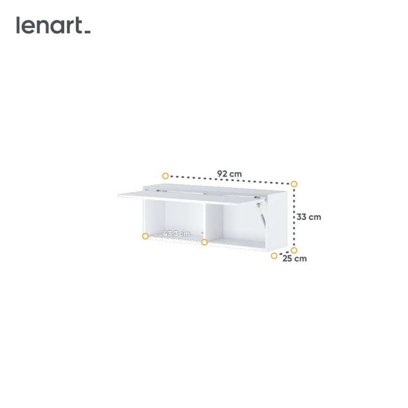 Wandschrank für Schrankbett BED CONCEPT BC-29 Weiß