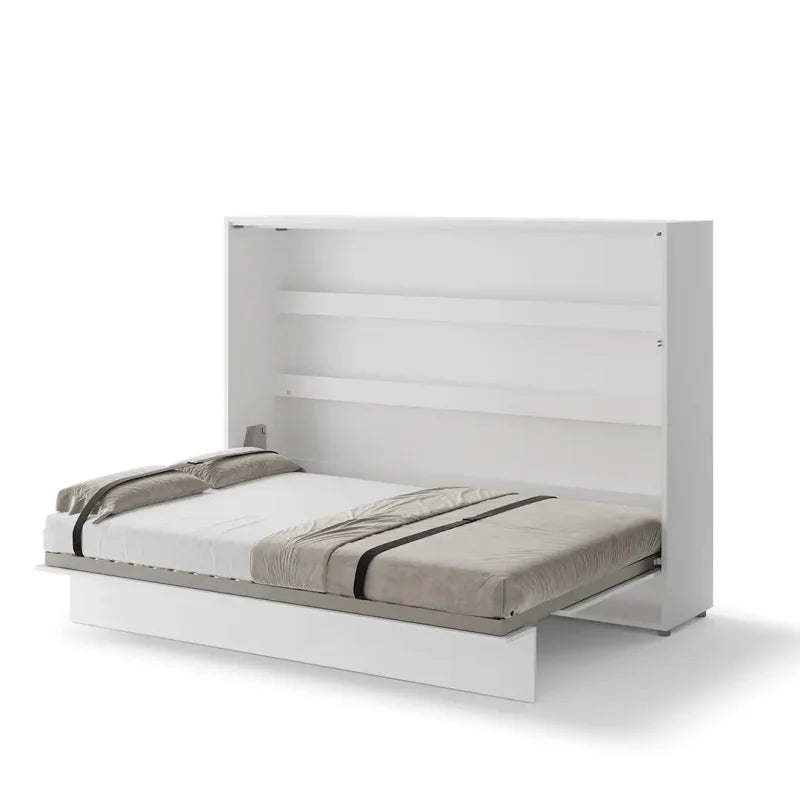 Wandklappbett 140x200 Horizontal Schrankbett BED CONCEPT Weiß BC-04