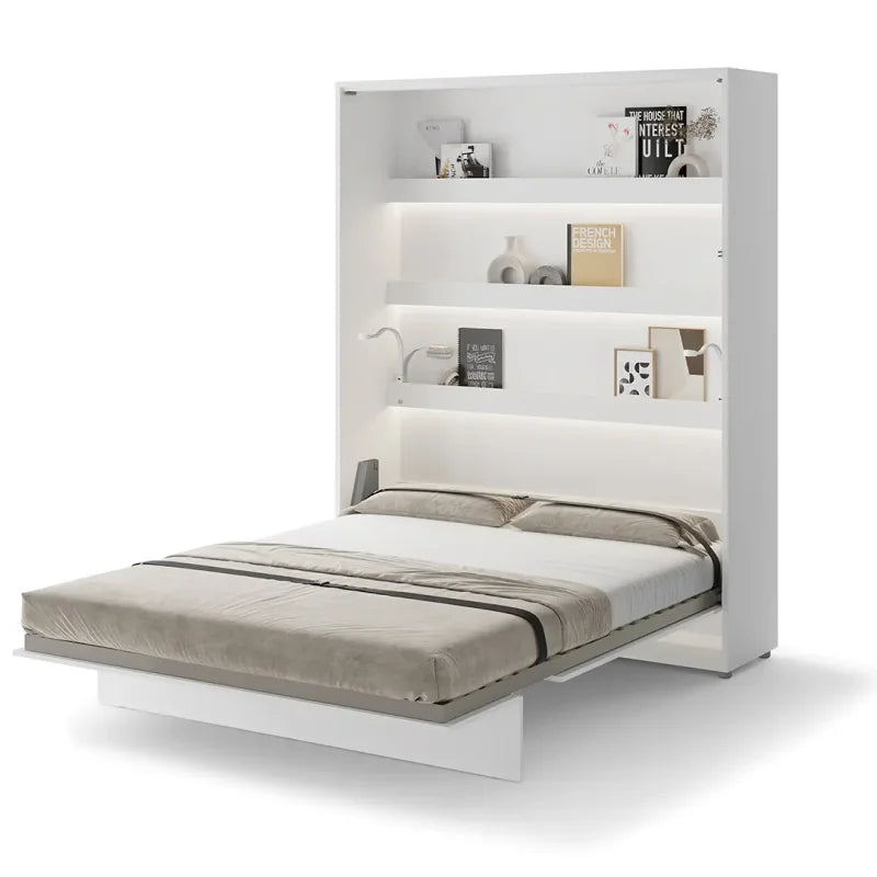 Wandklappbett 160x200 Vertikal BED CONCEPT Schrankbett Weiß BC-12