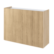 Kommode EASY Schrank mit LEDs EA-02 Eiche / Weiß Hochglanz