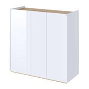 Kommode EASY EA-03 Schrank mit LEDs Weiß Hochglanz / Eiche
