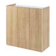 Kommode EASY EA-03 Schrank mit LEDs Eiche / Weiß Hochglanz