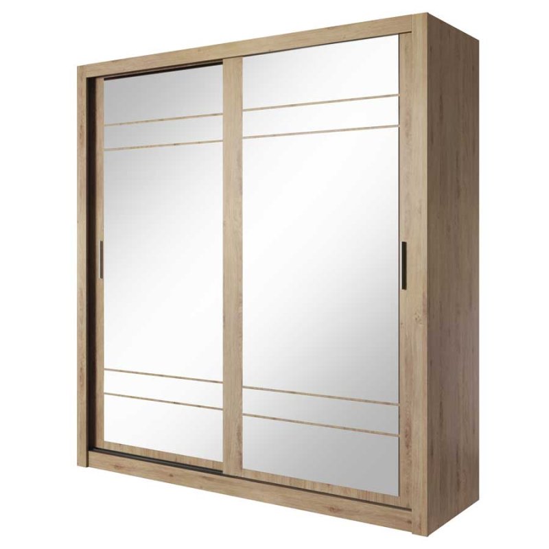 Kleiderschrank ARTI 8 mit zwei Schiebetüren und Spiegeln LENART