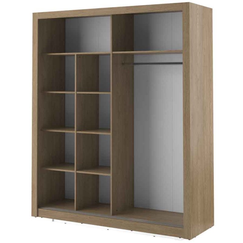 Kleiderschrank ARTI 8 mit zwei Schiebetüren und Spiegeln LENART