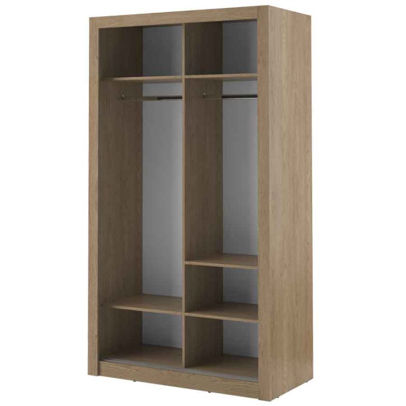 Kleiderschrank ARTI 6 mit zwei Schiebetüren und Spiegel LENART