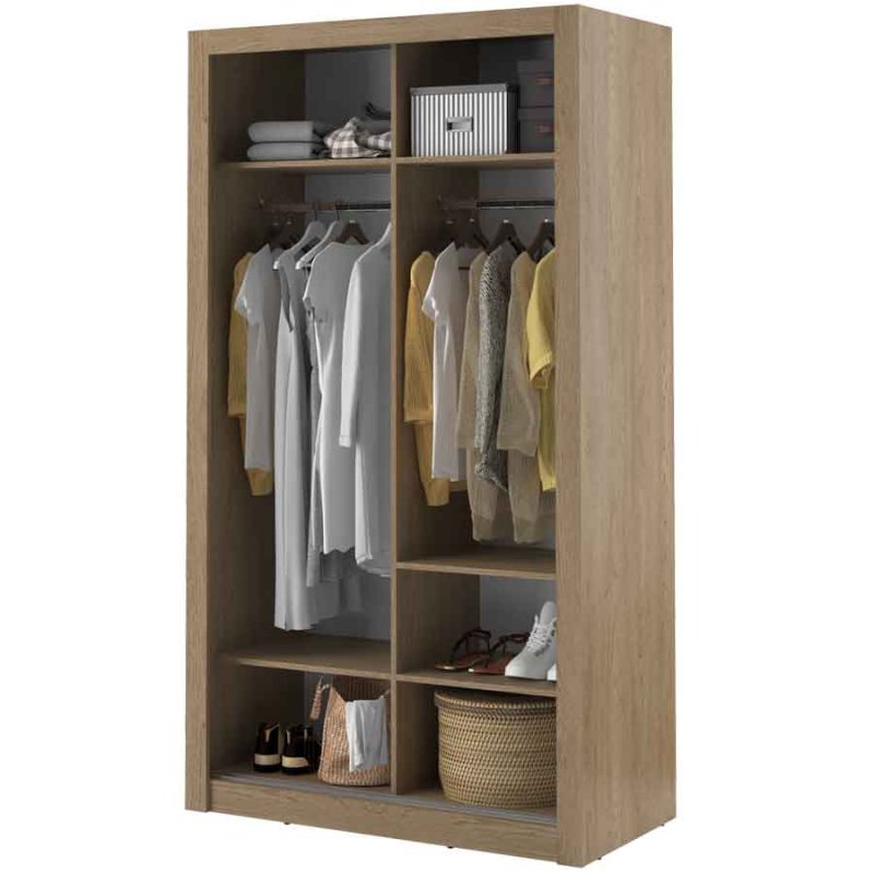 Kleiderschrank ARTI 6 mit zwei Schiebetüren und Spiegel LENART