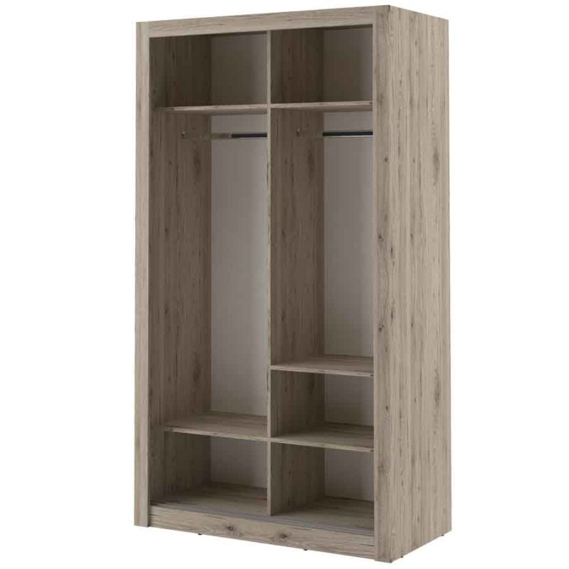 Kleiderschrank ARTI 6 mit zwei Schiebetüren und Spiegel LENART